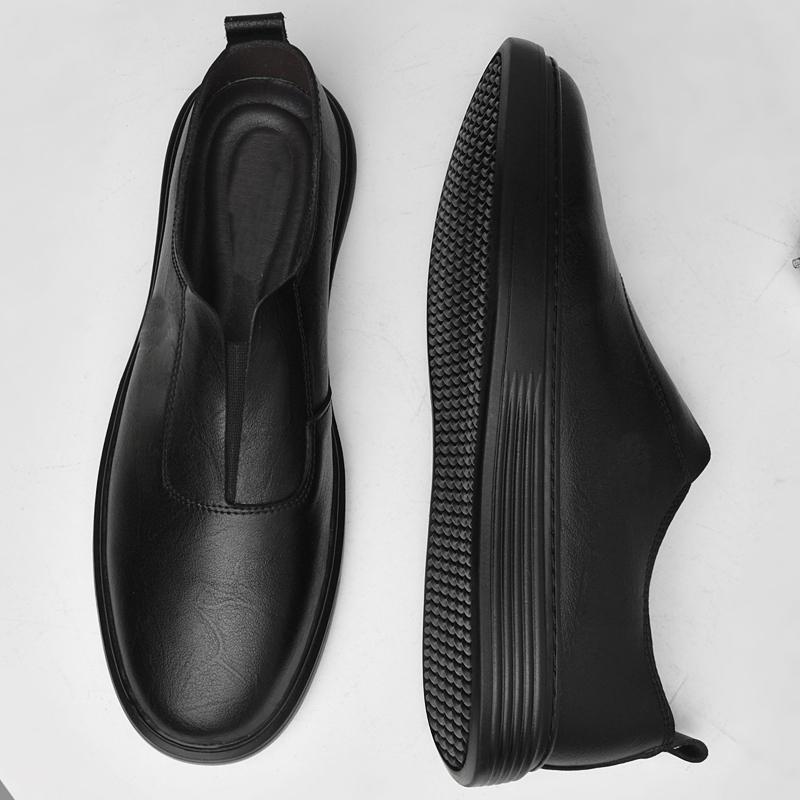 Britischer Stil Lässige Leder-Wanderschuhe Mode Minimalistisch Weiche Sohle Loafer Outdoor zum Hineinschlüpfen Flats Fahr-Oxford Fauler Schuh