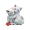 White Resin Cat Figurine for Garden and Shelf  Living Room Tabletop Figurine