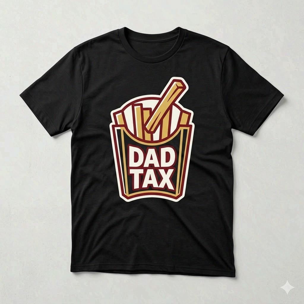 Dad Tax Funny Super Dad Father s Day Fries Humor T-Shirt XXXL