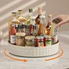 360 Degree Rotating Organizer, Multifunctional Kitchen Storage Rack-for Spice Bottles,Soy Sauce,Fruits,Desktop & Cabinet Counter