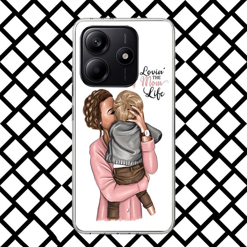 Baby Mom Girls Phone Case for Xiaomi Redmi Note 15 14 14S 13 12 12S 11 Pro Plus 11E 11T 11S 10S 5G Soft Cover Fundas Redmi Note