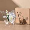 1PC Transparent Butterfly Vase | Modern Luxury Minimalist Decoration for Desk and Living Room Displays, Hydroponic Plant