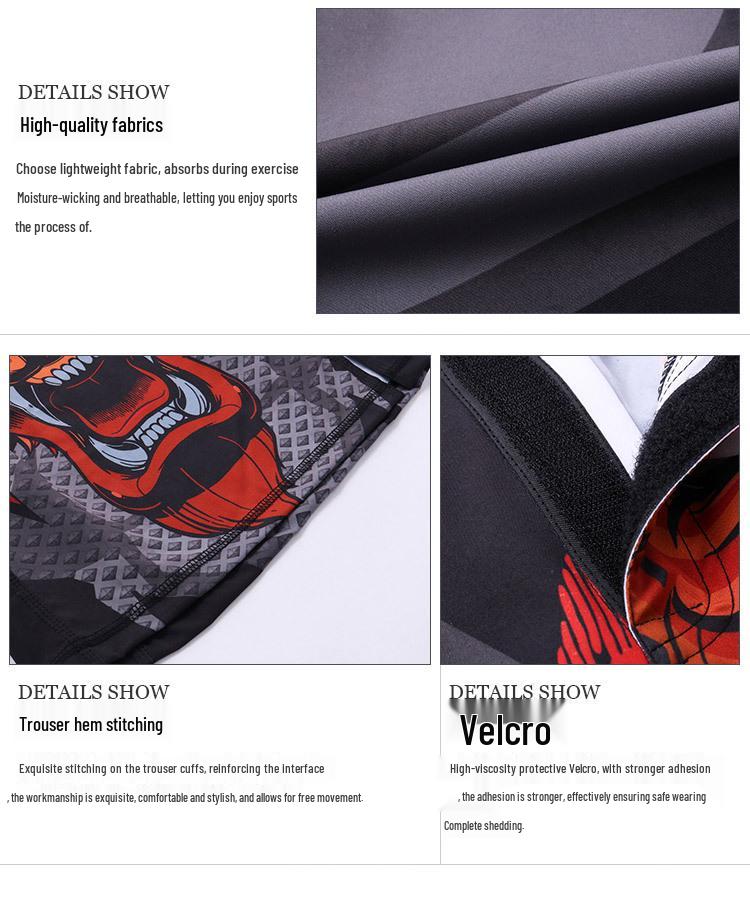 Men's Digital Print Fight Training Shorts for Gym, Jiu-Jitsu, and Sanda