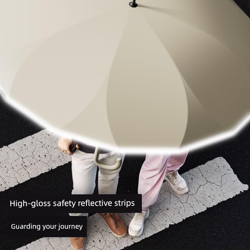 New Style Straight-Handle One-Piece Umbrella for Women, High-Looking Automatic Umbrella, Enlarged, Reinforced, Thickened, Storm-Resistant Long-Handle
