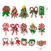 Wooden Candy Cane Christmas Tree Ornament Set