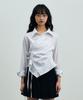 Alikim Eve Stripe Wrap Shirt / White