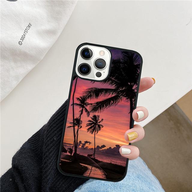 CALIFORNIA PALM TREES Phone Case Cover For iPhone 17 Air 15 16 14 13 12 Pro Max 11 Pro Max Plus Coque Shell