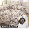 3pcs/set Leaf Floral Pattern Duvet Cover Set(1 Duvet Cover & 2 PillowcaseSoft And Skin-Friendly Duvet Cover Bedding Set For