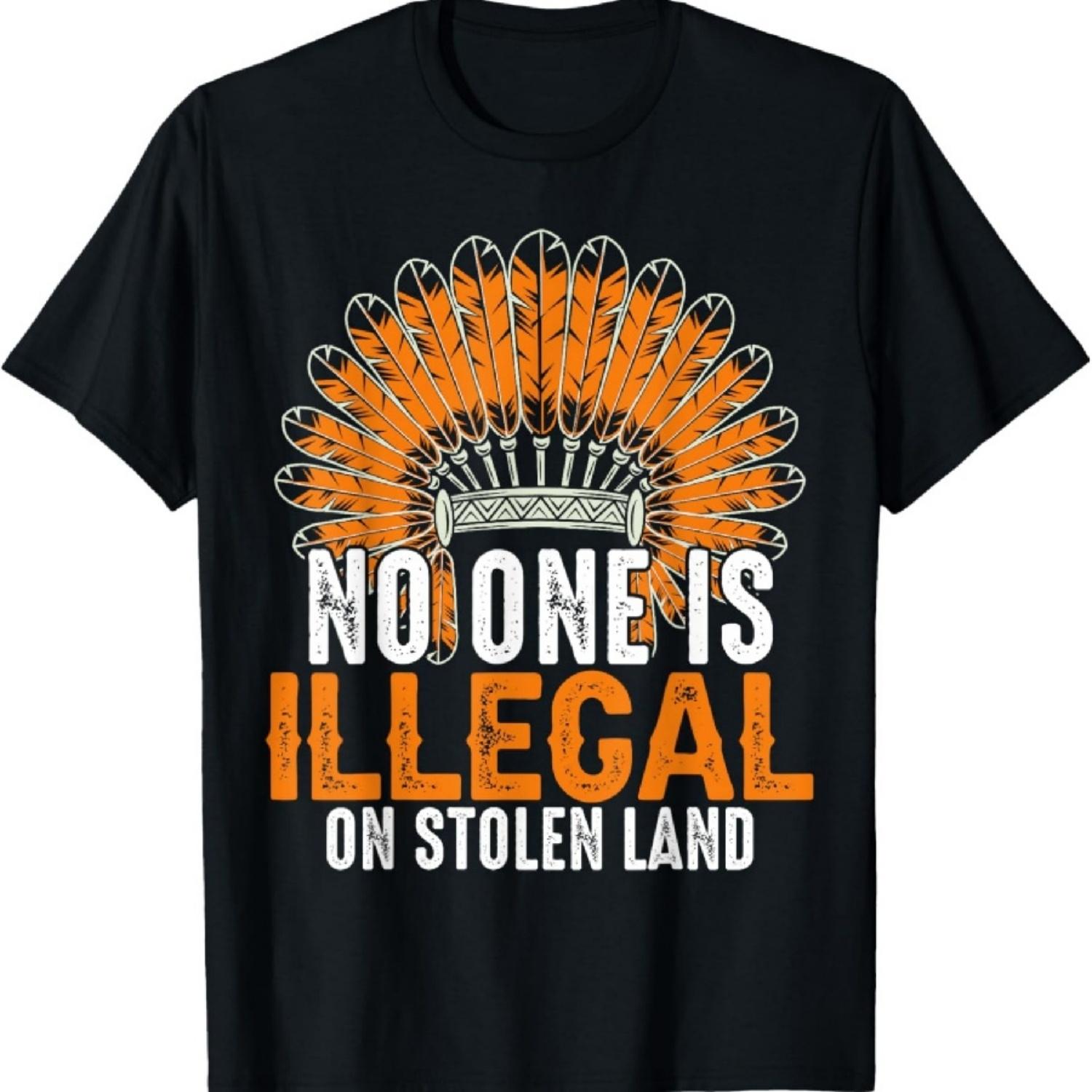No One Is Illegal On Stolen Land T-Shirt2 S