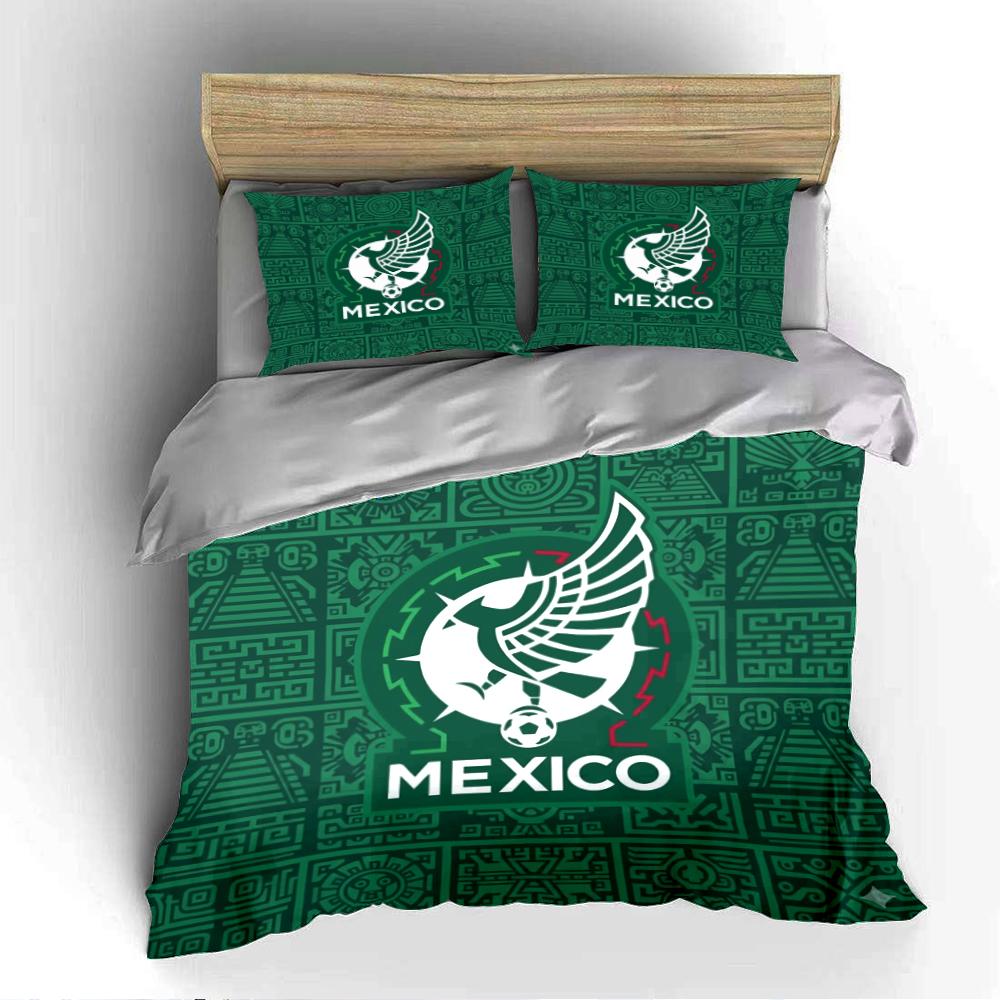 Mexico Green Tribal Bedding Set Bedding Duvet Cover Set Duvet Cover Pillowcases Home Decor (1 * Duvet Cover 2 * Pillowcases, Without Duvet Insert)