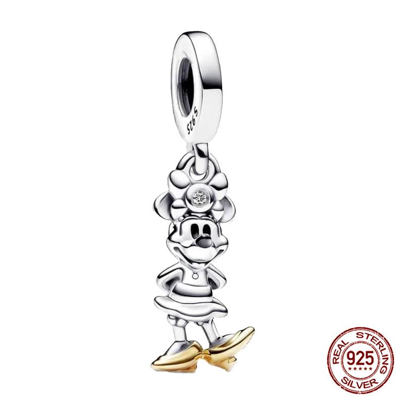 Echtes Sterlingsilber Dumbo Auf der Flucht Prinzessin Charms Perlenarmband Passend für Armband DIY Schmuckherstellung Geschenk für Frauen