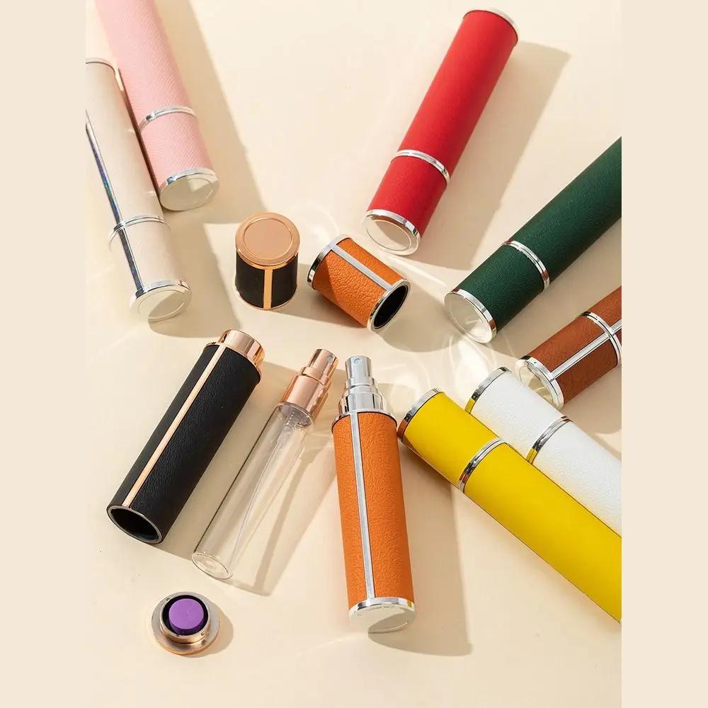 Fashion PU Leather Perfume Bottle 10ml Leak-proof Cosmetic Container Refillable Empty Parfume Atomizer Bottle for Woman