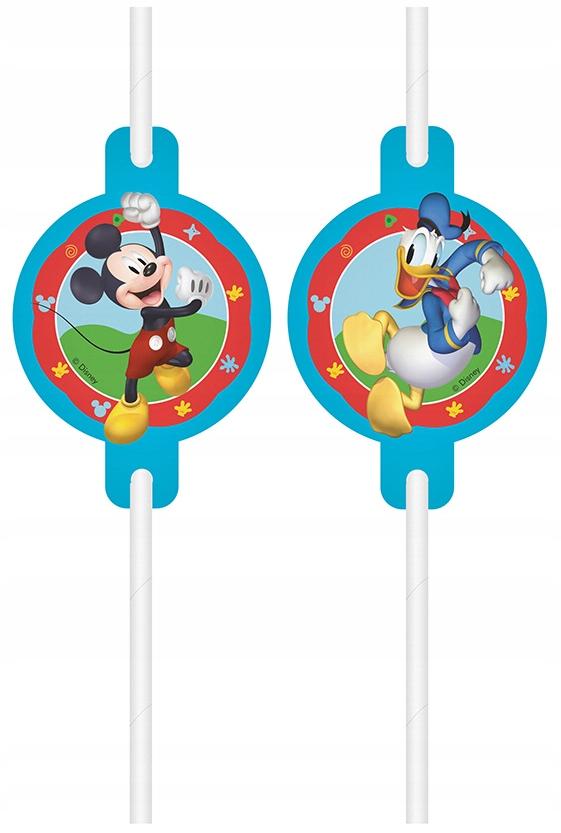 Słomki Rurki Myszka Mickey Miki Urodziny 4 Szt.