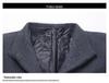 Men's Wool Coat: Casual Mid-Length Plus-Size Warm Jacket for Autumn/Winter