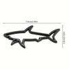 Pegatinas 3D de metal con diseño de tiburón hueco para coche, calcomanías creativas para ordenador, motocicletas y coches, accesorios de decoración para automóviles.