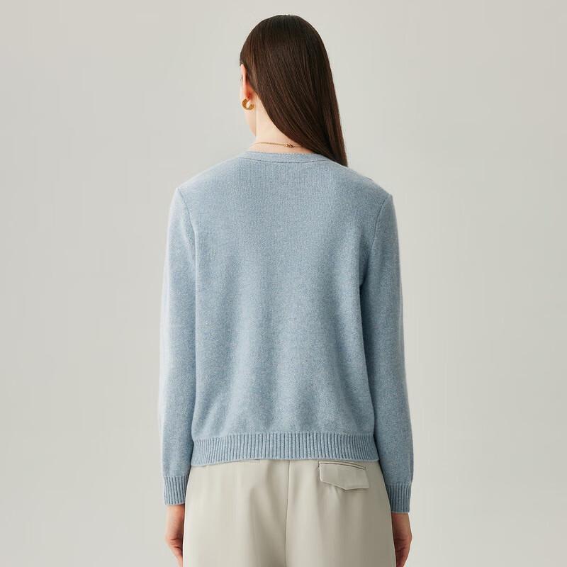 Zhaojun Women's Embroidered Thickened Cashmere Cardigan