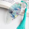 Chinese Style Tassel Pretty Aesthetic Bookmarks Leaf Vein Bookmark Paper Cilp Leaves Bookmark
