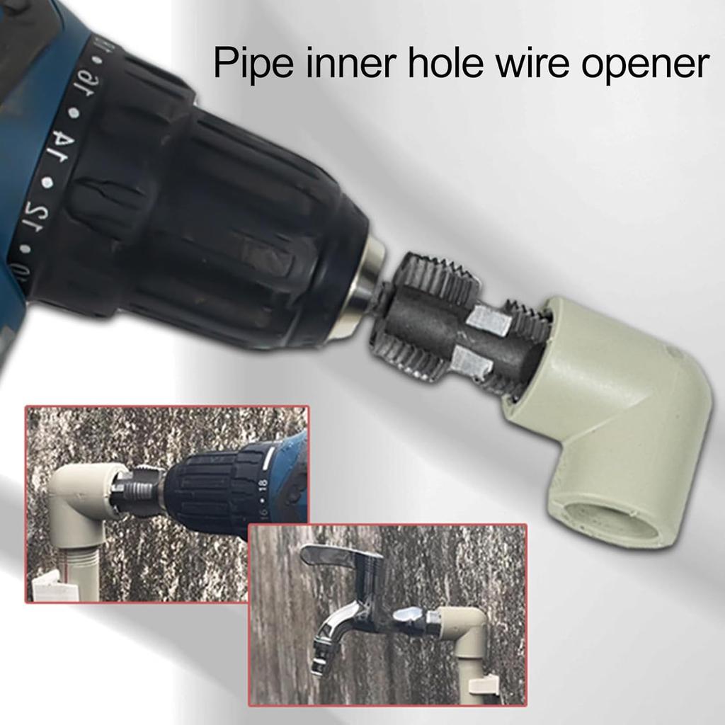 PVC Thread Maker Tool for Electric Drill - Plastic Pipe Tap Die Set with 3 Dies,1/2", 3/4", 1", Electric Drill Water Pipe Threader Plumbing Tool for