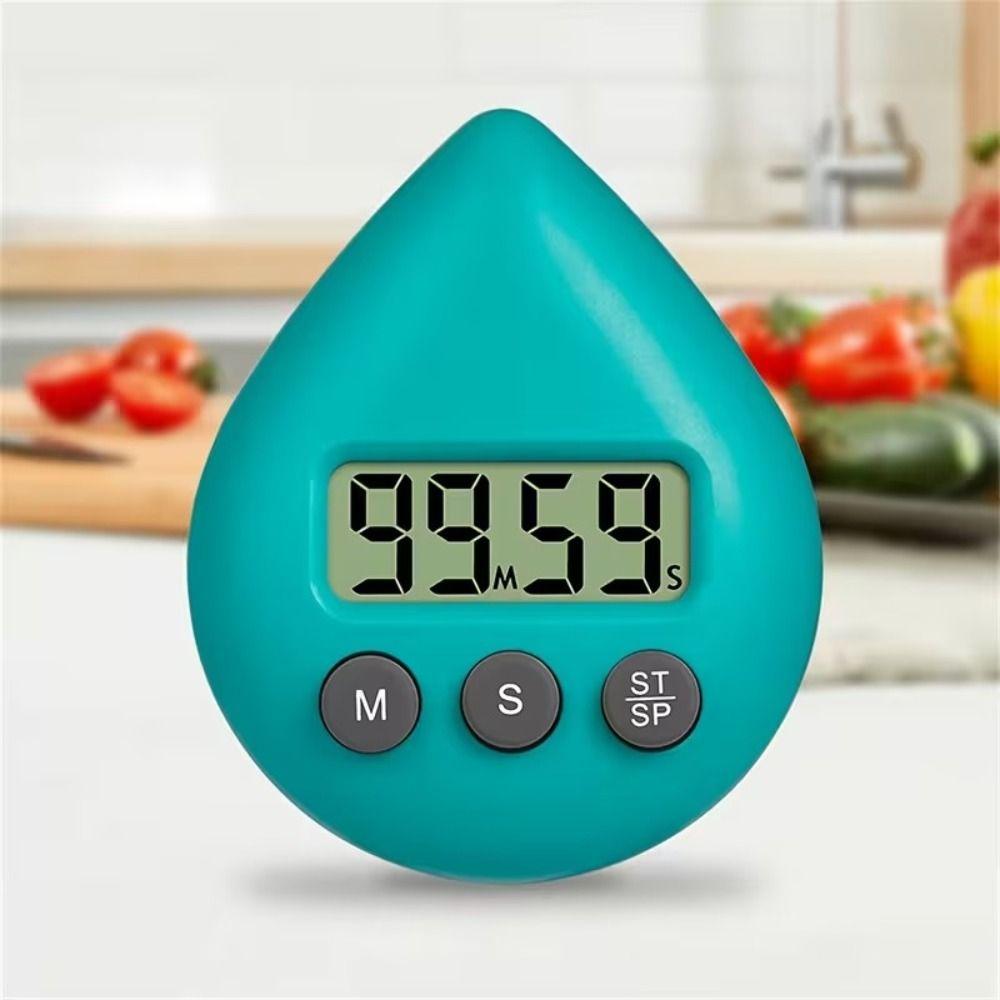 Water Drop Shape Countdown Timer Hanging Hole Precise Timer Digital Shower Timer Classroom