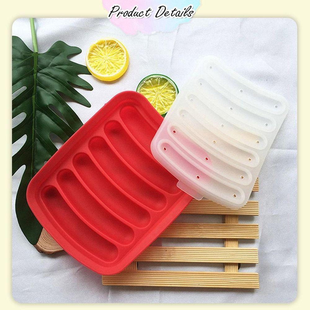 6-Cavity Sausage Maker Mould Non-Stick Silicone Mold DIY Hot Dog Maker  Kitchen Baking