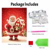 DIY Frameless Pearl Painting Kit Festive Santa Claus Easy Bead Art Canvas Beginner Friendly Relaxing Craft for Adults