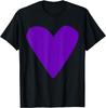Heart Shape Symbol Love Kindness Peace Purple T-Shirt