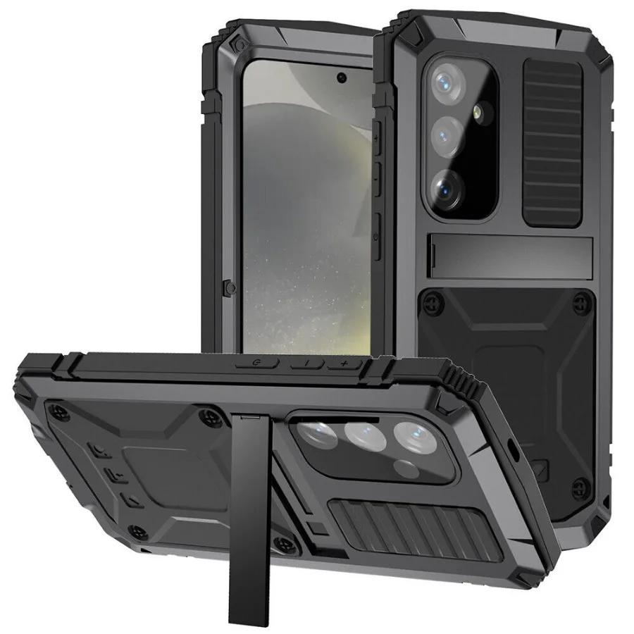 IP54 Waterproof Heavy Duty Metal Phone Case for Samsung S26 S25 Edge S24 S23 S22 S21 S20 Plus S26 Ultra Shockproof Armor Cover
