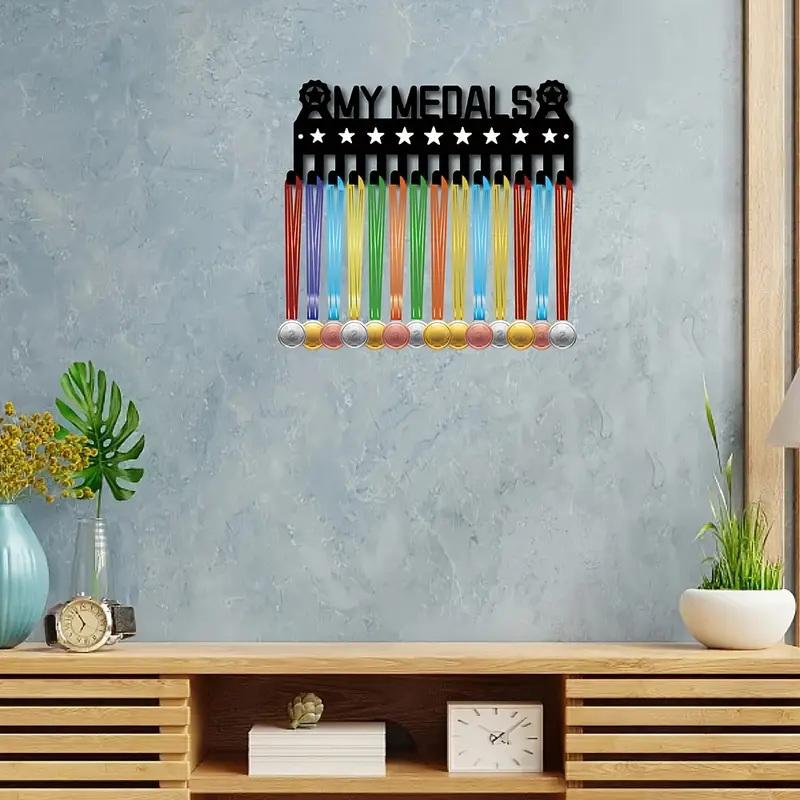 1Pcs Medal Display Hanger Sports Metal Wall Hanging Rack Key Hook Tie Rack Suitable For Sports Awards And Decorative Medals