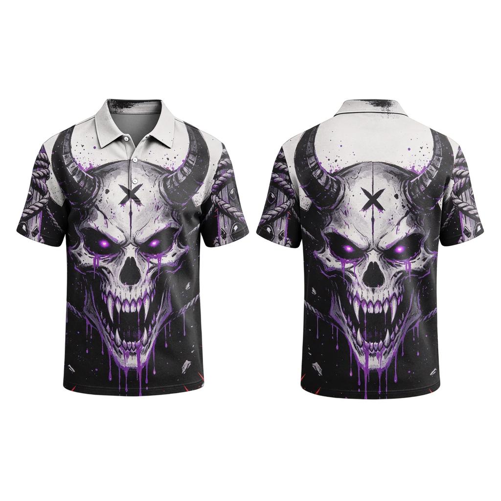 Men's Halloween Print Short Sleeve Casual T-Shirt