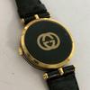 Used GUCCI Gucci Watch Quartz Vintage Black Black Gold Gold Sale SALE Very Popular Top Grade Masterpiece Excellent Luxury Special Carefully Selected
