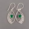 Green Onyx Gemstone 925 Sterling Silver Jewelry Handmade Dangle Earrings 1.60" EE-61-15