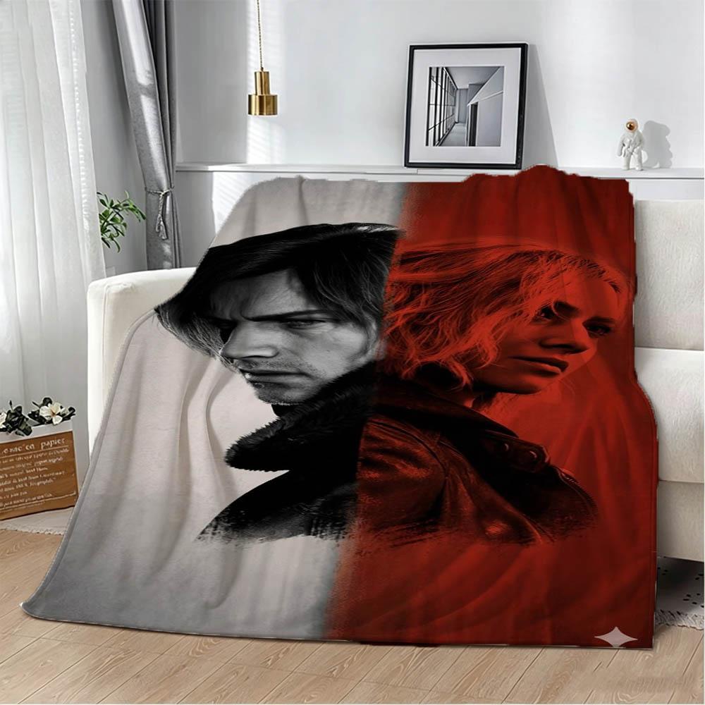 New Game R-Resident The E-Evil 3D Print Flannel Blanket Soft Throw Blanket Art For Home Decor Bedroom Bed Sofa Picnic Fans Gift