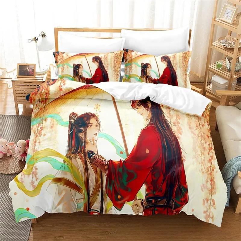 

Heaven Official s Blessing Tian Guan Ci Fu Bedding Set,Girls Adult Single Twin Queen Size,Duvet Cover Pillowcase Bedding Tool 135X200cm
