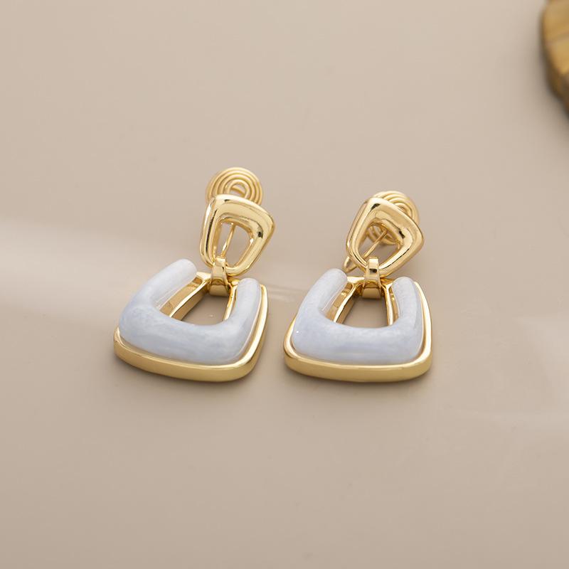 

Полые смоляные геометрические серьги-подвески эмалированные клипсы для ушей от комаров