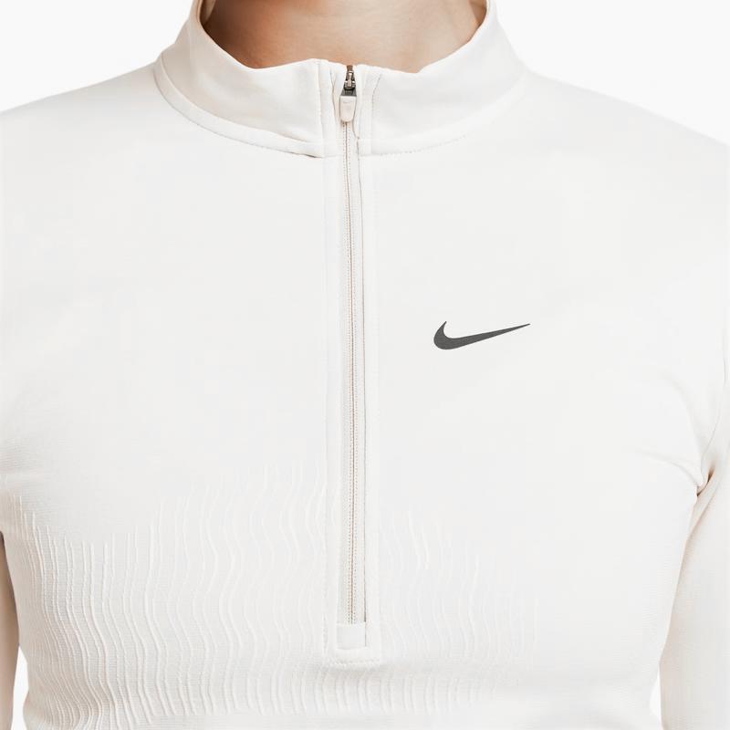 Nike Dámský přiléhavý cvičební top jednobarevný světle hnědý Sail FN2588-104