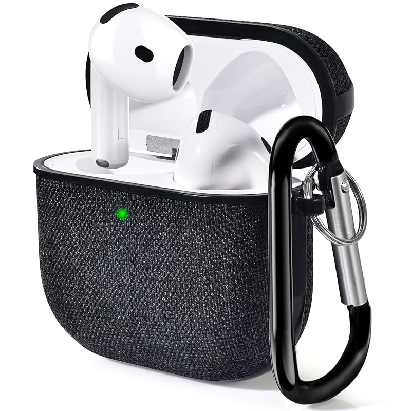

V-MORO AirPods 4 cases 4 Case (2024) cover air pods 4th generation case Canvas material protective case Separate type Fashionable Wireless charging
