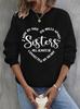 2025 Women's Casual Round Neck Loose Pullover Digital Print Hoodie