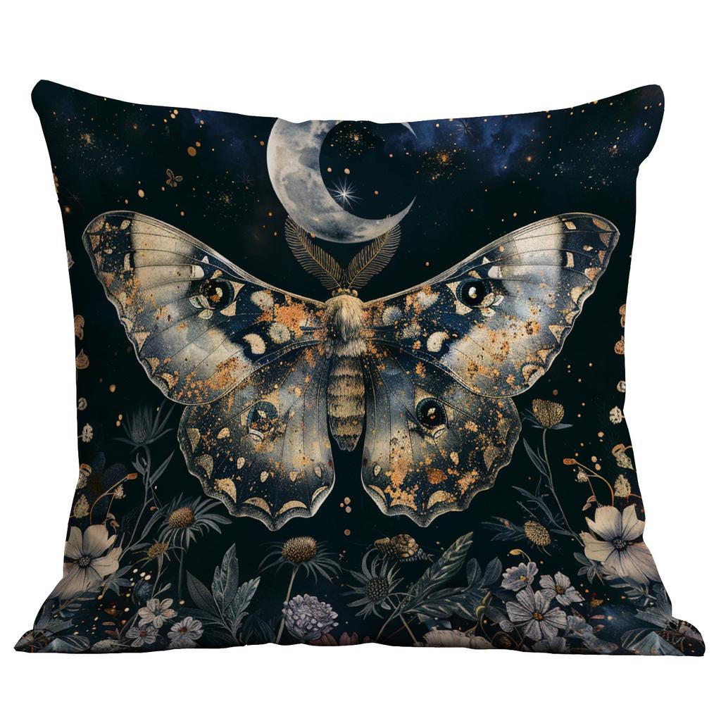 New Imitation 3d Butterfly Printed Pillowcase Retro Home Sofa Cushion Pillowcase Decoration