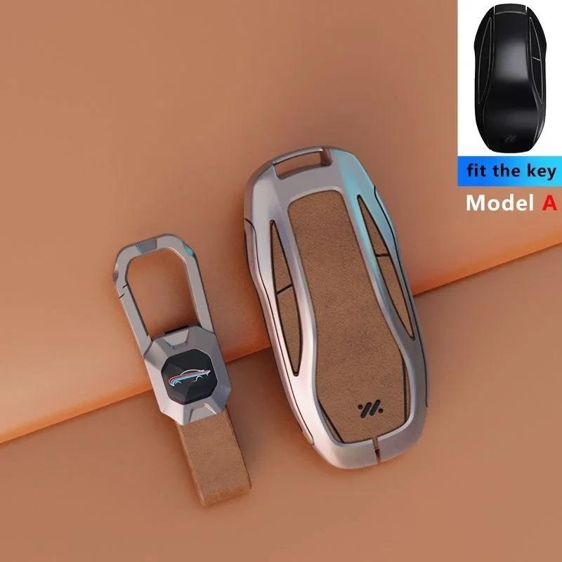 Zinc Alloy Leather NFC Key Case for IM LS6 MAX LS7 PRO L7 Dynamic Car Remote Protection Cover Bag Shell Keychain Accessories