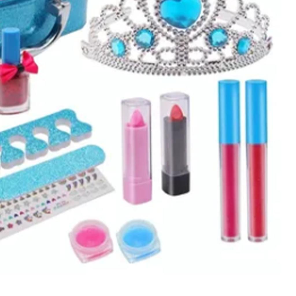 21pcs Kids Makeup Set Education Frozen Themed Washable Portable Kids Beauty Cosmetics Set