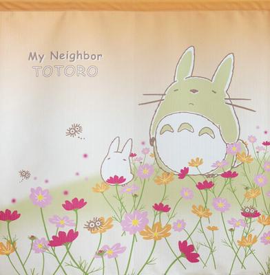 Noren Kobo Neighbor Four Seasons Plants Totoro Noren 85cm Wide X 90cm Stylish Room Short Cosmos and 11236 "My Totoro" Tapestry, Long, Divider, Size,