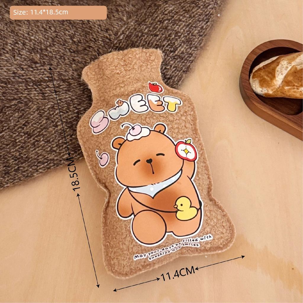 Cute and Stylish Hot Water Bottle, Thickened and Portable, New Model for Warmth, Small Size for Use in Bed or Dormitory to Warm Feet