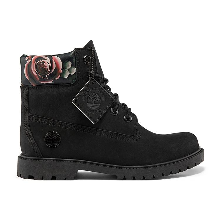 (WMNS) Timberland Heritage Cupsole Stiefel 'Schwarz Nubuk mit Blumenmuster' Damen A2M7RW