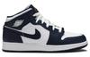Jordan 1 Mid White Metallic Gold Obsidian GS 554725-174