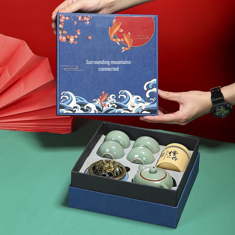 Chaxun Ceramic Kung Fu Tea Set Gift Box