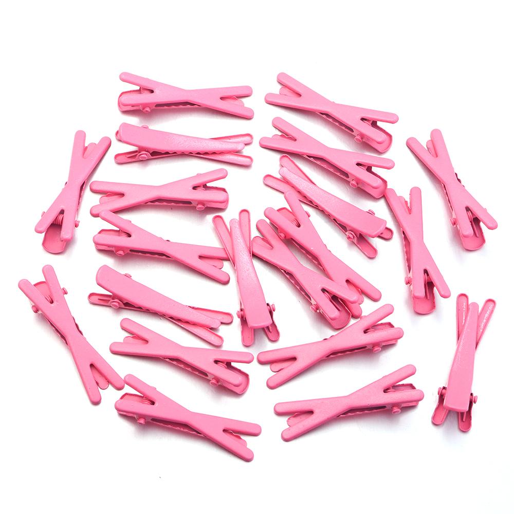 50pcs/lot Cute Metal Cross Hairpins Colorful Duckbill Clamp Girl Side Bangs Clip Hairpin For Jewelry Making Hair Accessories