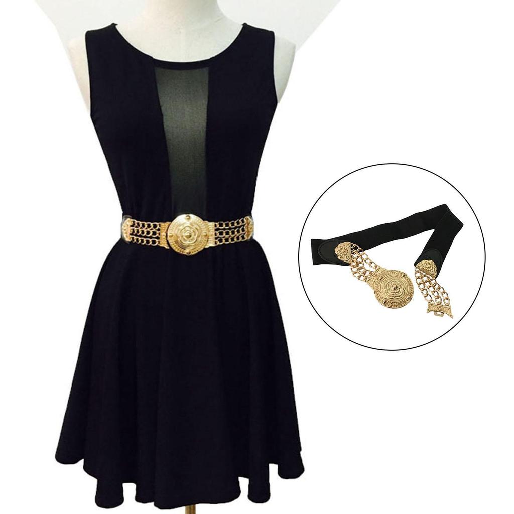 Flower Chain Belt Elegant Hollow Diamond Fashion Waist Chain Belt Metal Dress