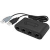 Adaptateur Manette - Nintendo - 3en1_lht6168 - 4 Ports USB - Compatible Wii U et PC - Noir