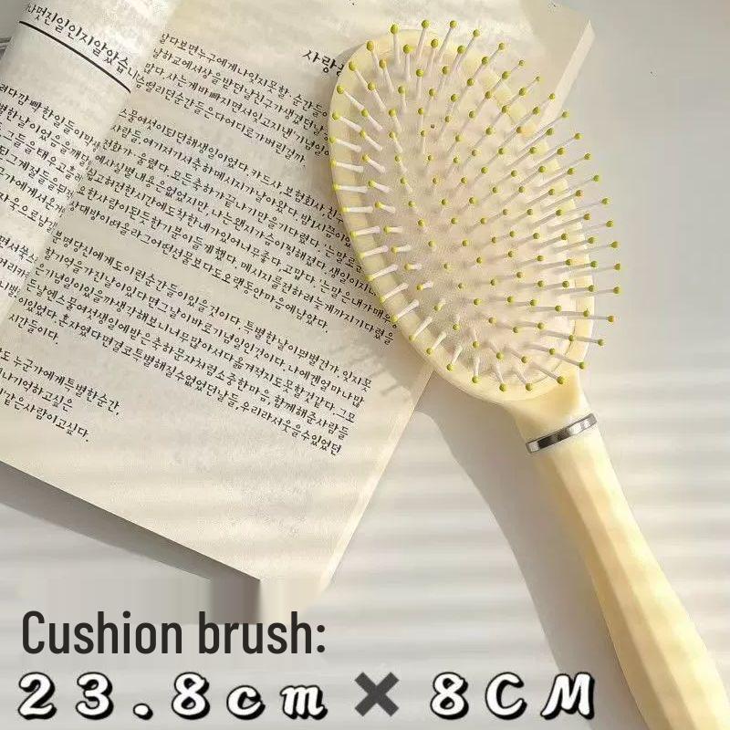 

Round Cushion Comb for Women - Airbag & Curling Features for Long Hair, Scalp Volumizing, Home Use. Standard