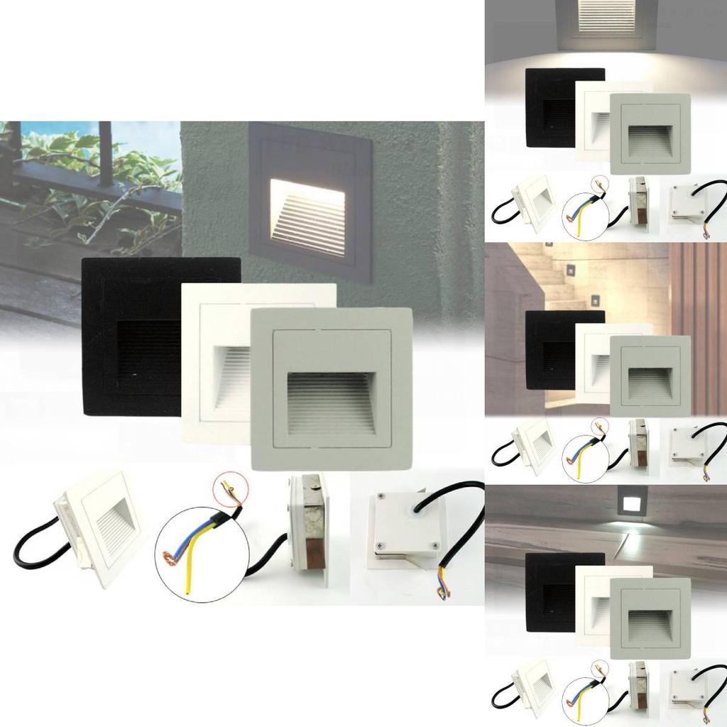 Waterproof Led Step Light Ip55 Black Aluminum 3w For Outdoor Balcony And Garden